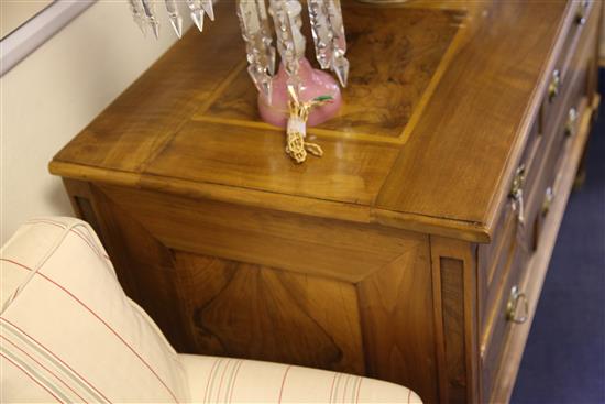 A late 18th / early 19th century Swiss walnut commode, W.4ft 1in.